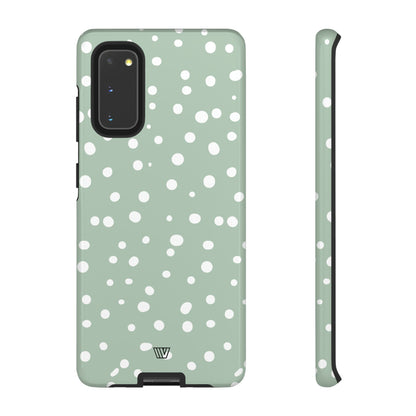 PASTEL GREEN DOTS | Tough Phone Case