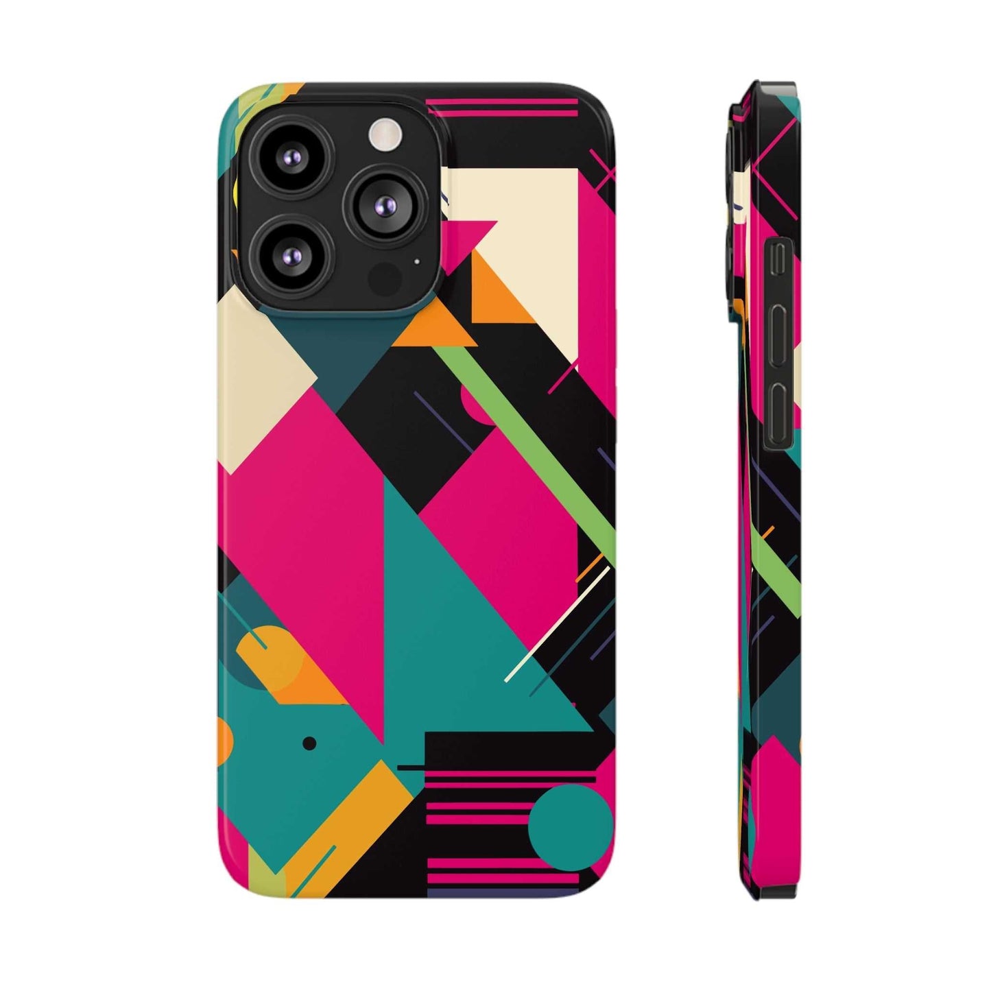 80s / 90s RETRO GEOMETRIC PATTERN | Slim iPhone Case