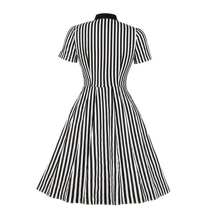 Striped Vintage Dress - Winery Collection