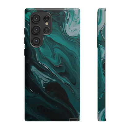 TEAL PAINT SWIRL | Tough Phone Case