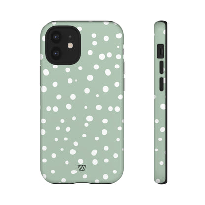 PASTEL GREEN DOTS | Tough Phone Case