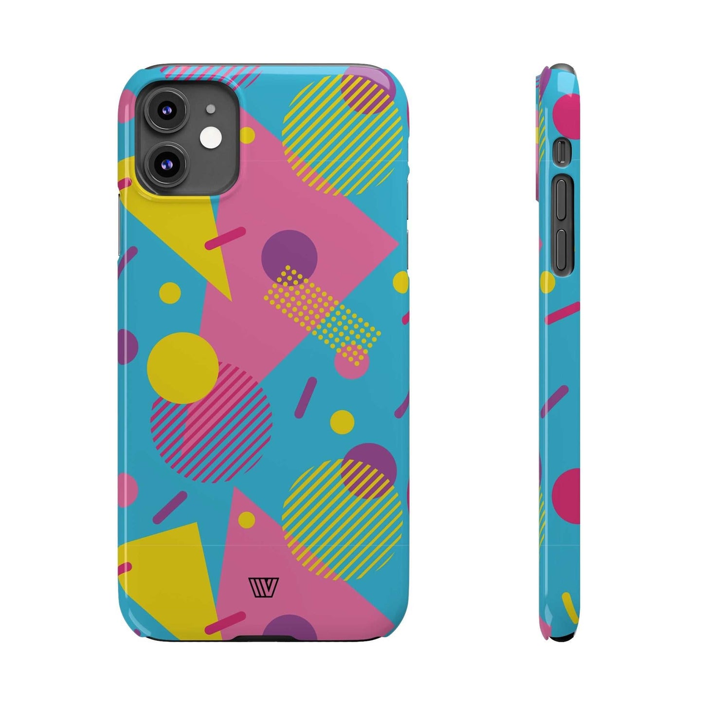 80s / 90s RETO PATTERN LIGHT BLUE | Slim iPhone Case