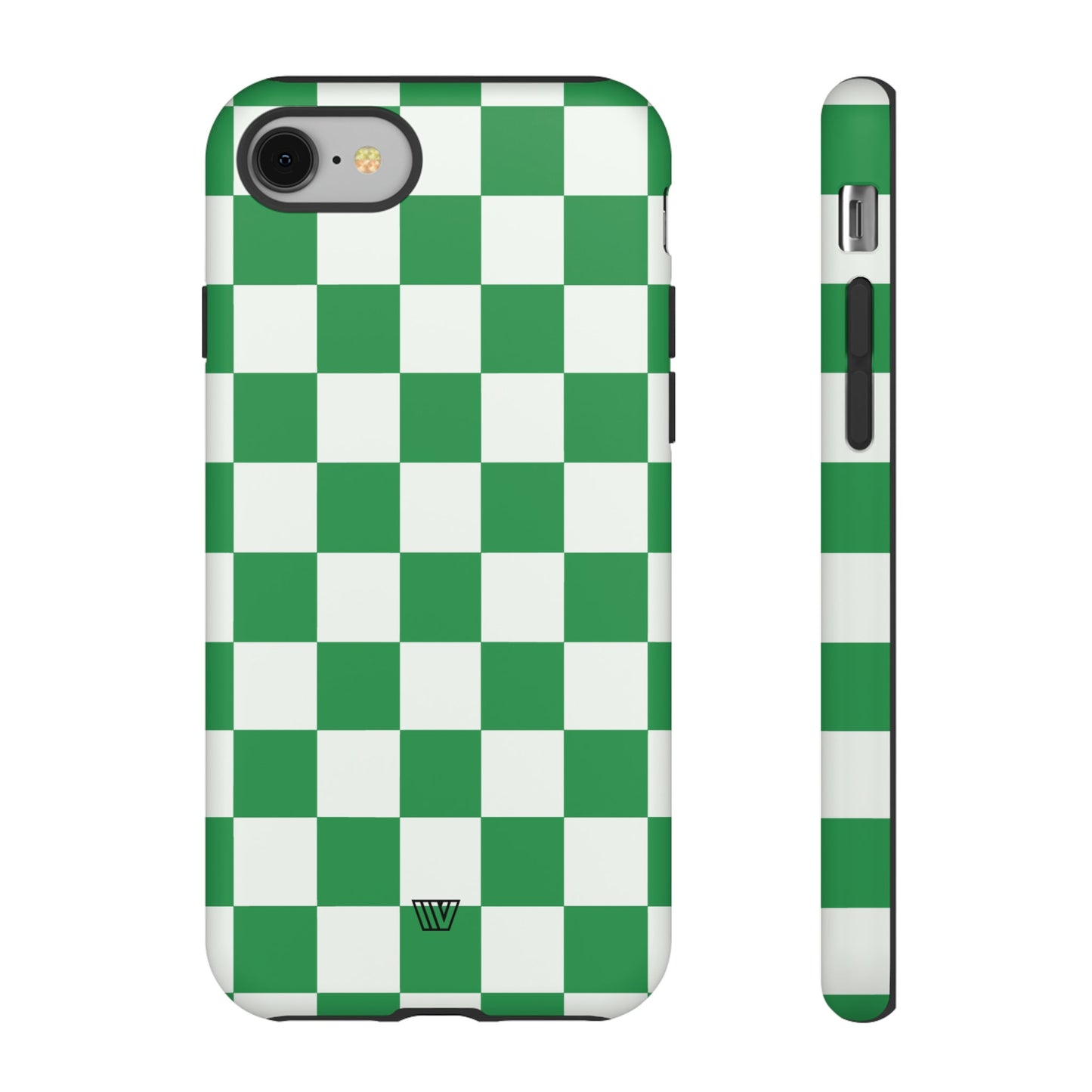 GREEN WHITE CHECKERBOARD | Tough Phone Case