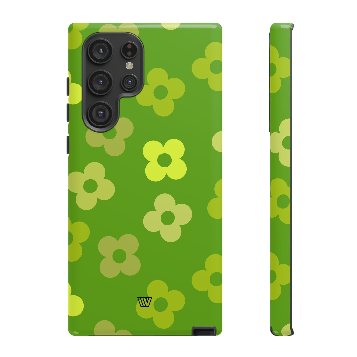 GREEN RETRO FLOWERS | Tough Phone Case