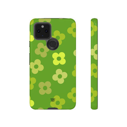 GREEN RETRO FLOWERS | Tough Phone Case