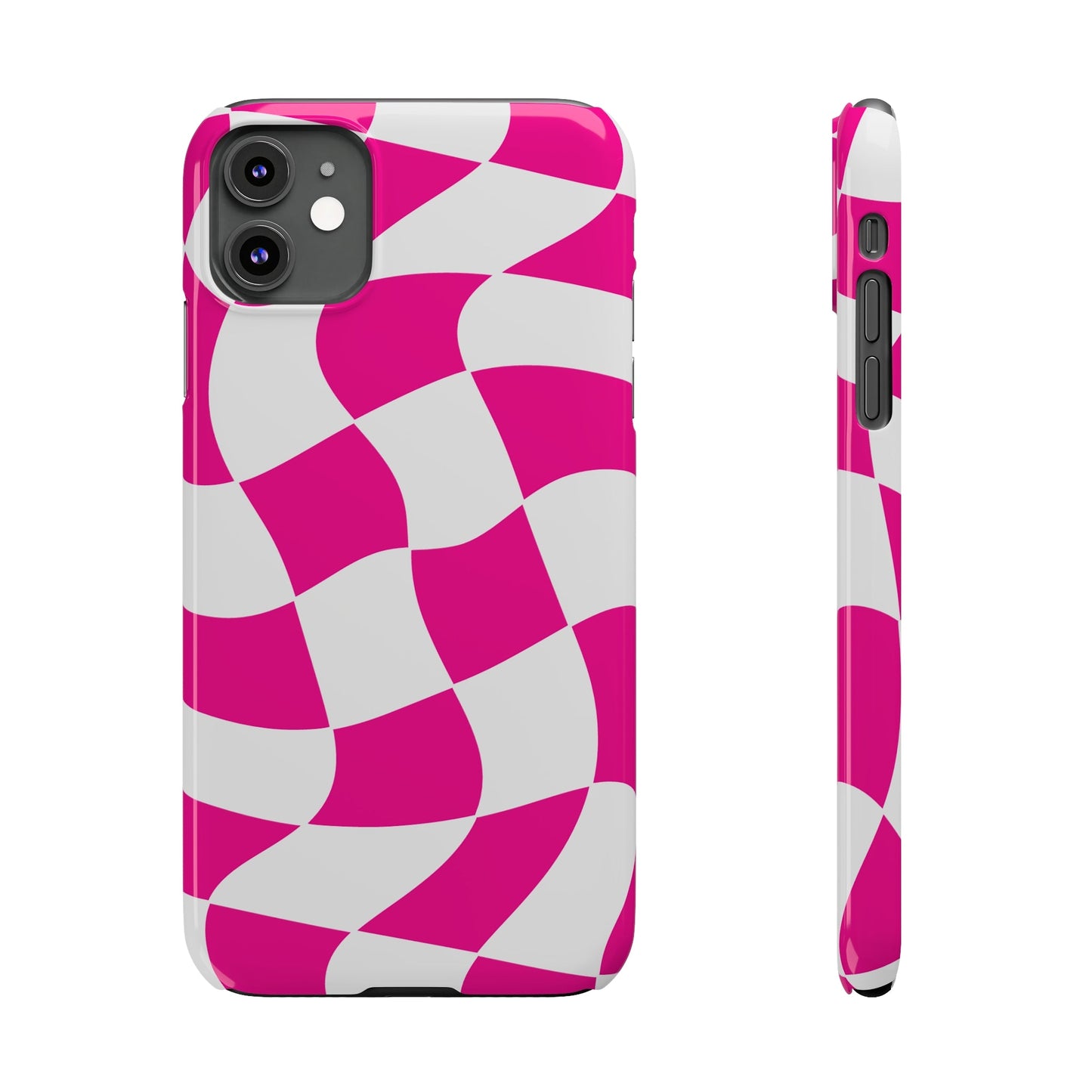 HOT PINK WAVY  | Slim iPhone Case