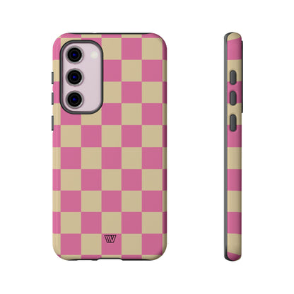 PINK TAN CHECKERBOARD | Tough Phone Case