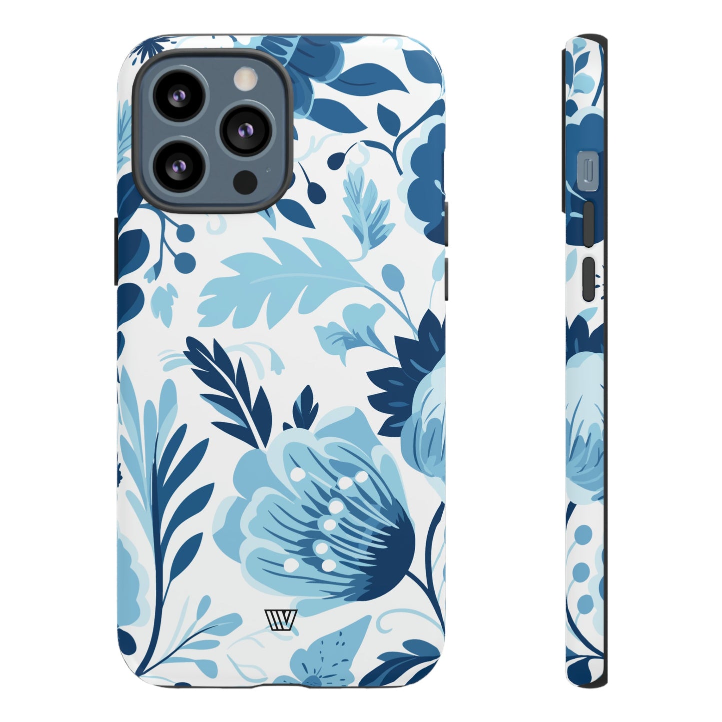 BLUE WHITE FLOWERS | Tough Phone Case