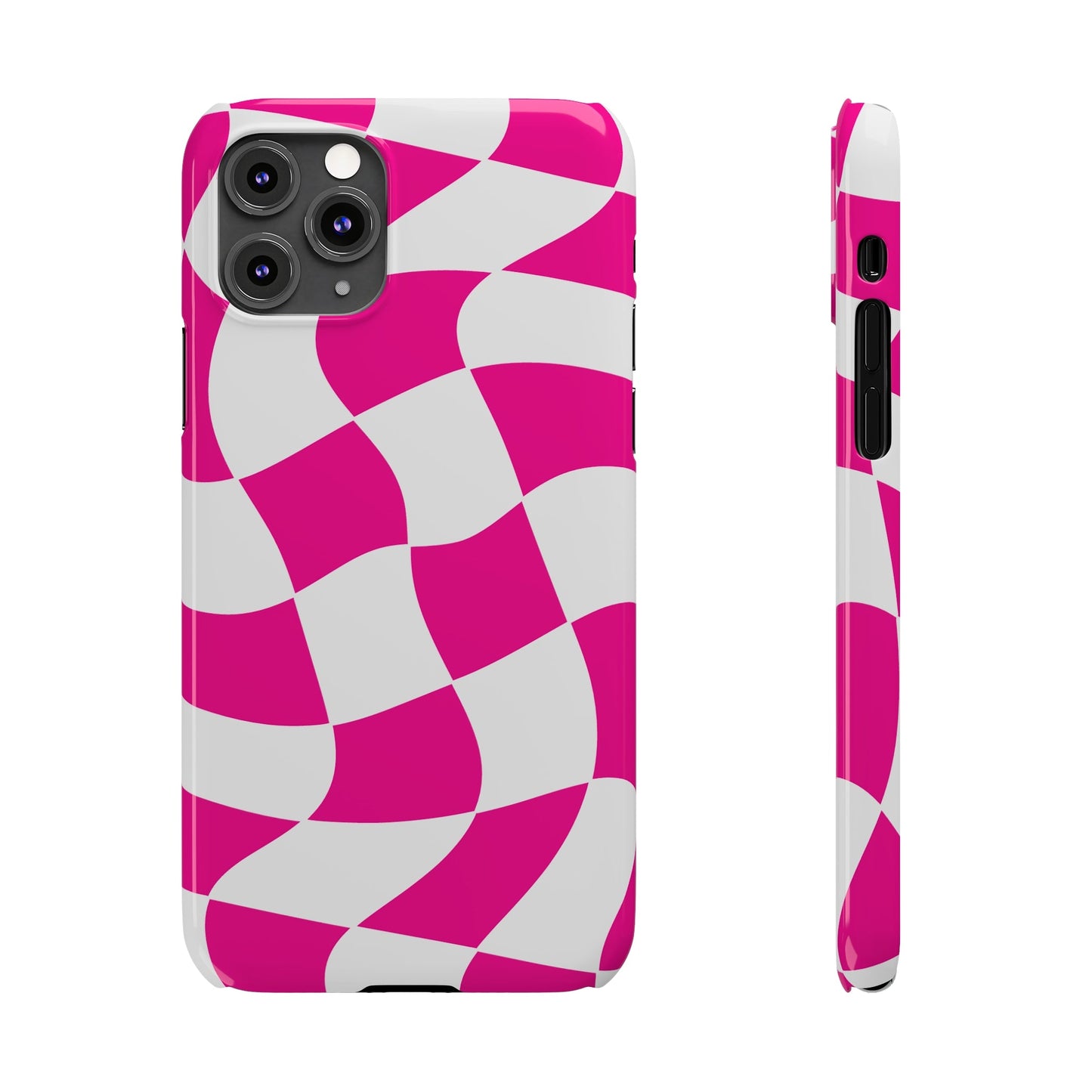 HOT PINK WAVY  | Slim iPhone Case