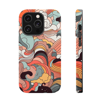 ABSTRACT DOODLE CLOUDS | MagSafe Tough iPhone Case