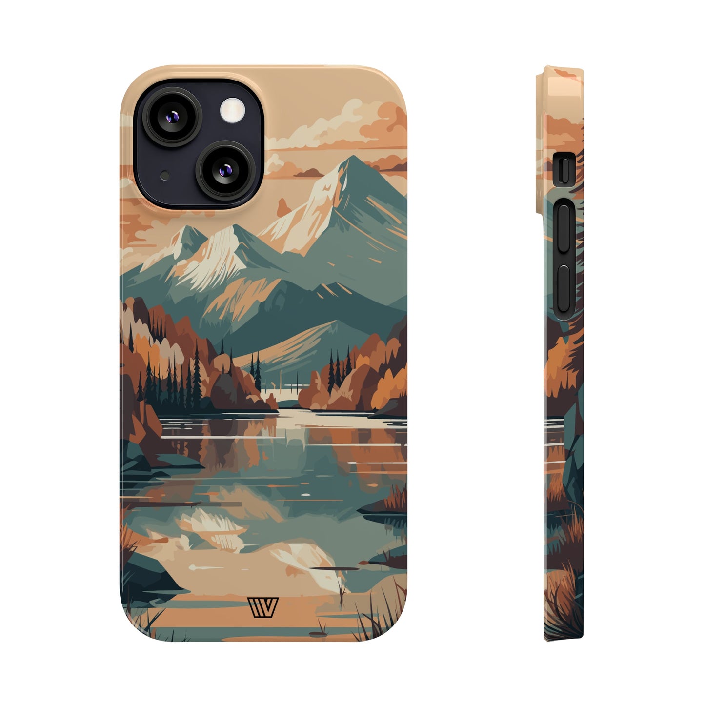 FALL MOUNTAIN RIVER LANDSCAPE | Slim iPhone Case