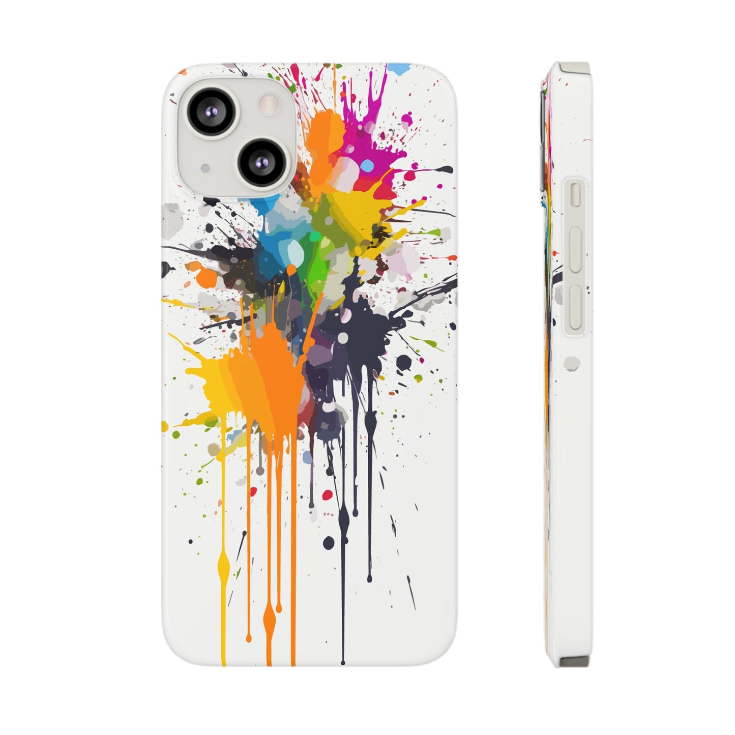 PAINT SPLATTER WHITE | Slim iPhone Case