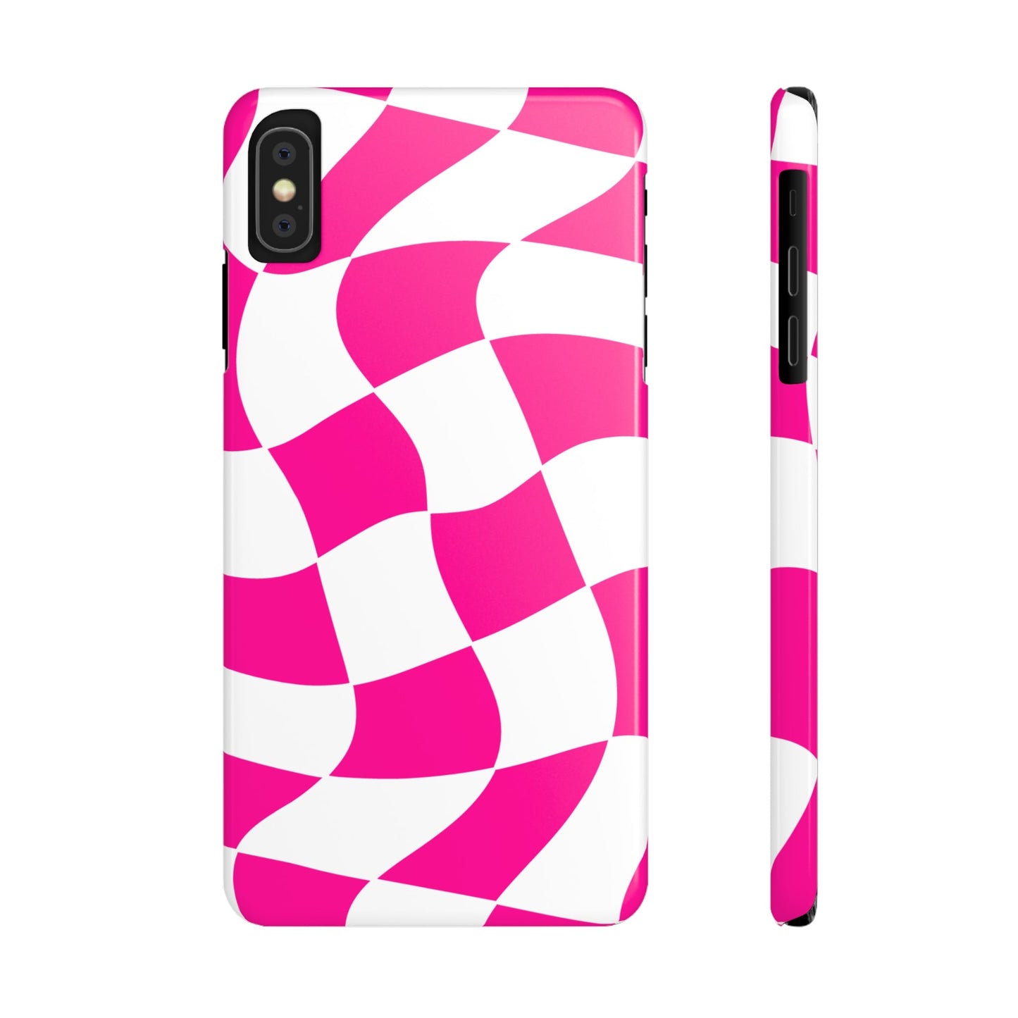 HOT PINK WAVY  | Slim iPhone Case