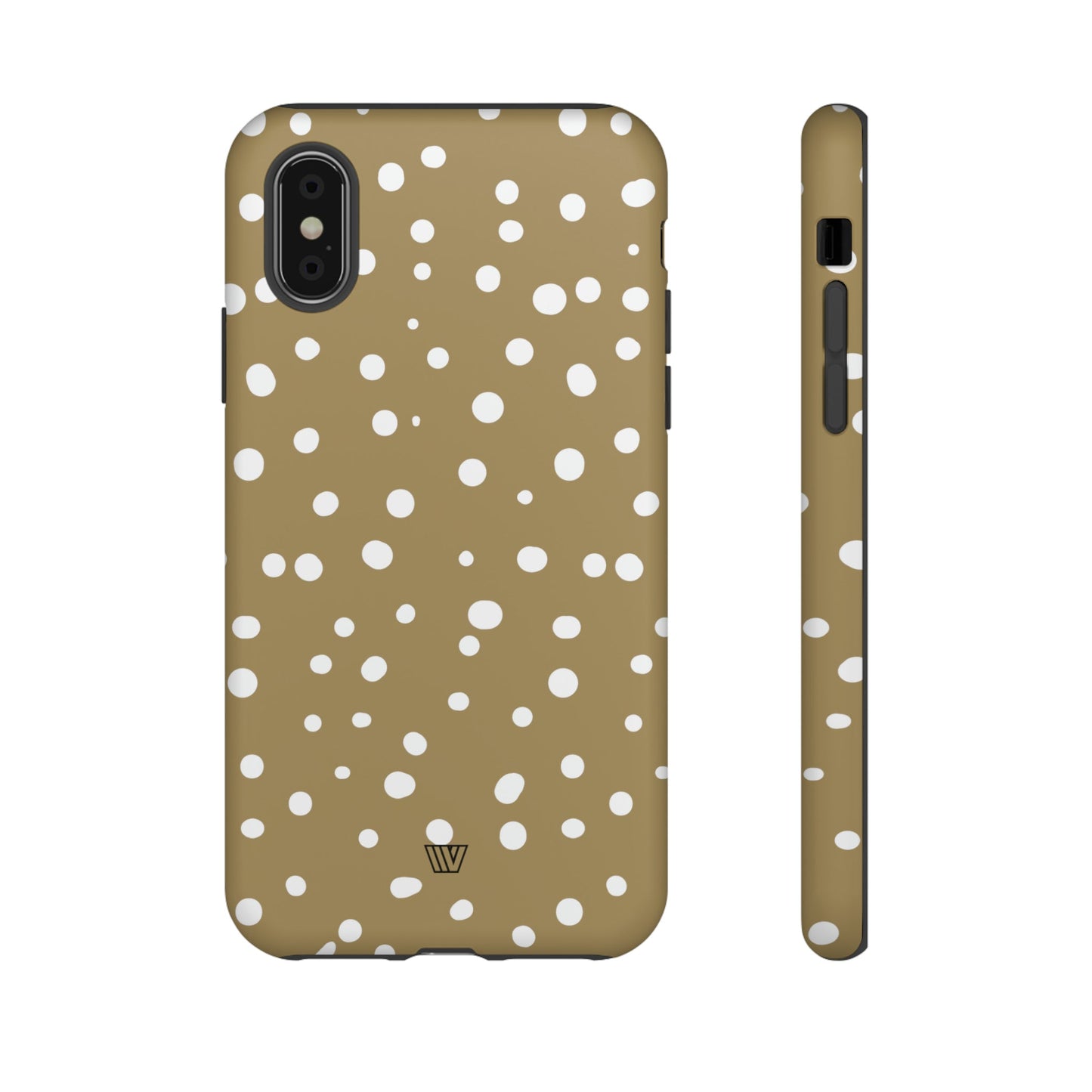 DARK BEIGE DOTS | Tough Phone Case