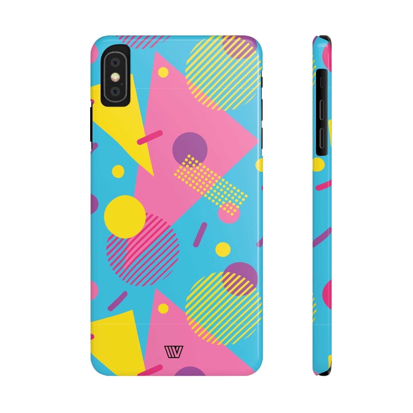 80s / 90s RETO PATTERN LIGHT BLUE | Slim iPhone Case