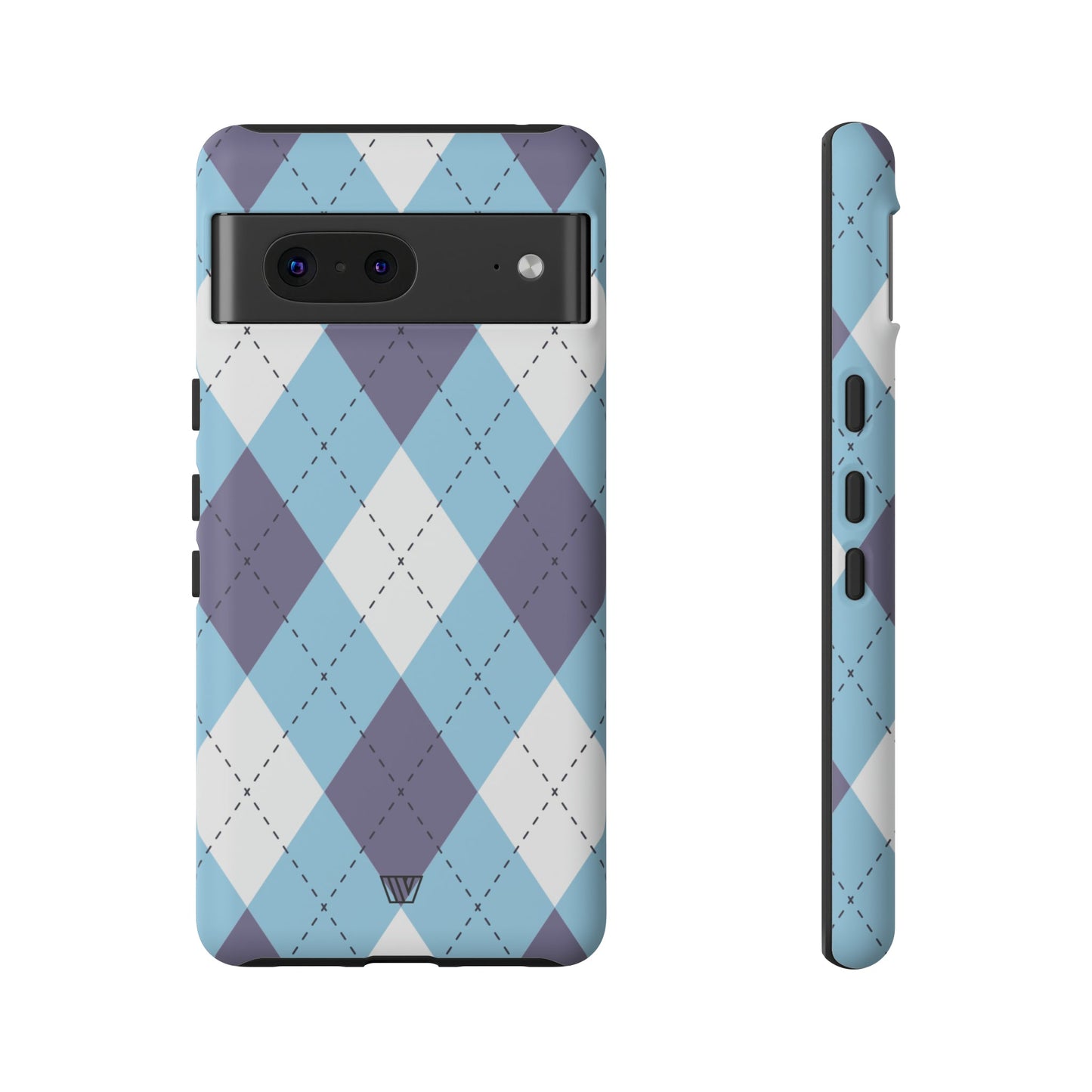 BLUE WHITE PURPLE ARGYLE | Tough Phone Case