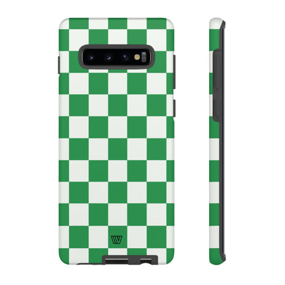 GREEN WHITE CHECKERBOARD | Tough Phone Case