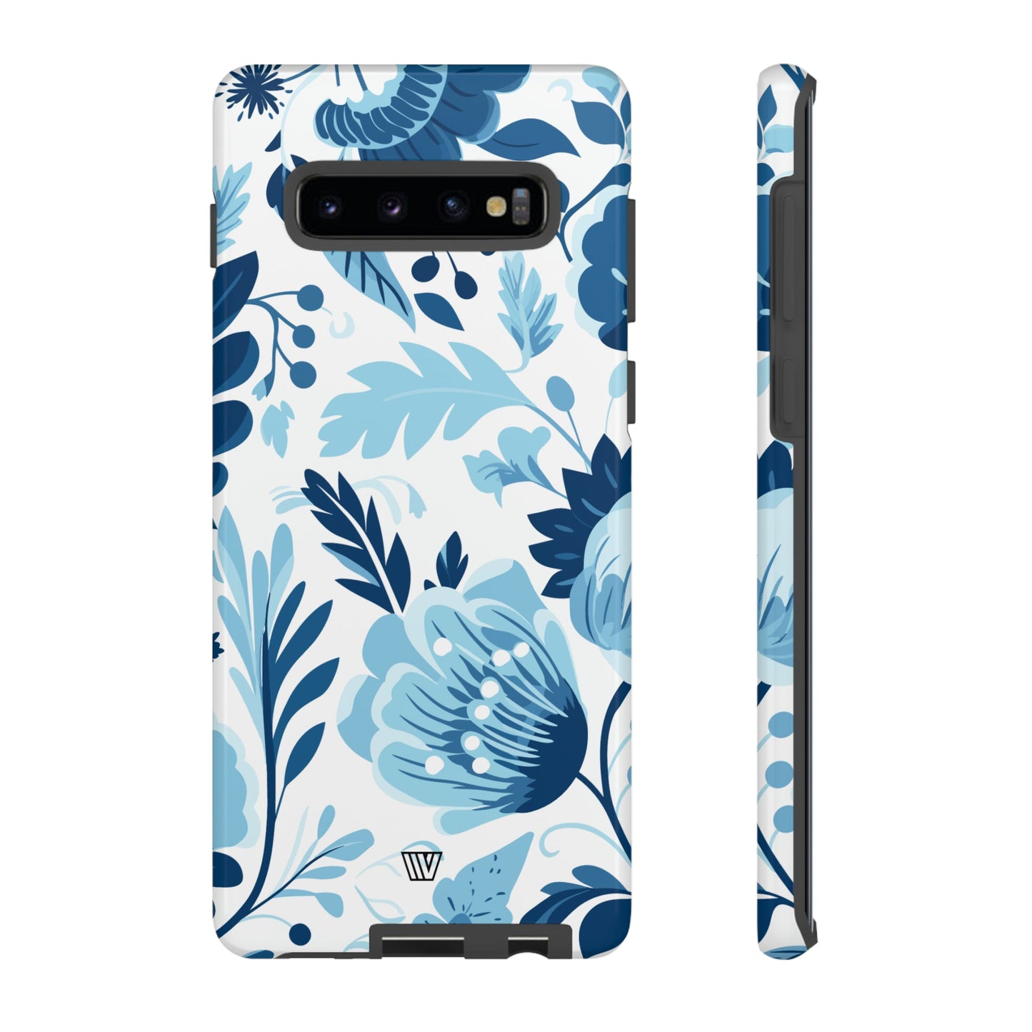 BLUE WHITE FLOWERS | Tough Phone Case