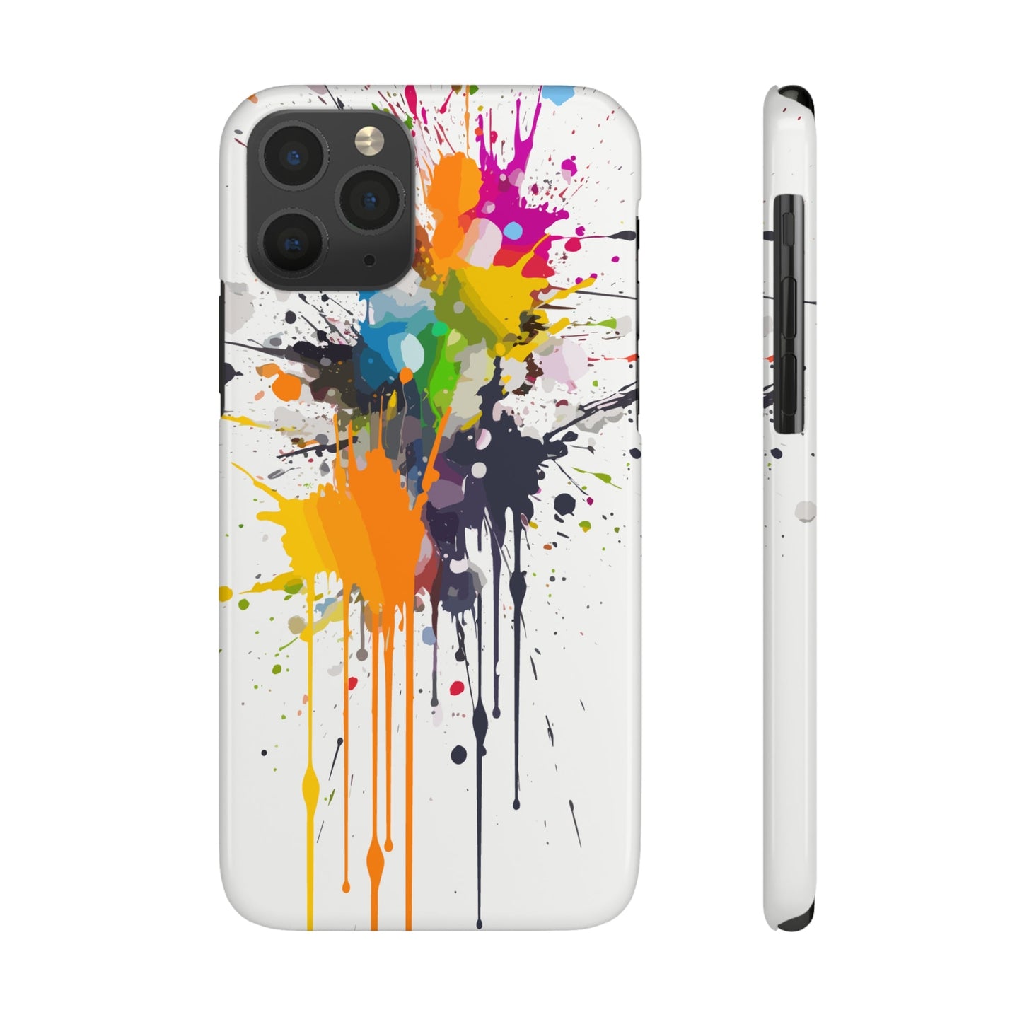 PAINT SPLATTER WHITE | Slim iPhone Case