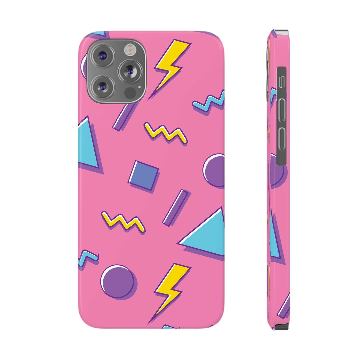 80 /90s PINK RETRO PATTERN | Slim iPhone Case