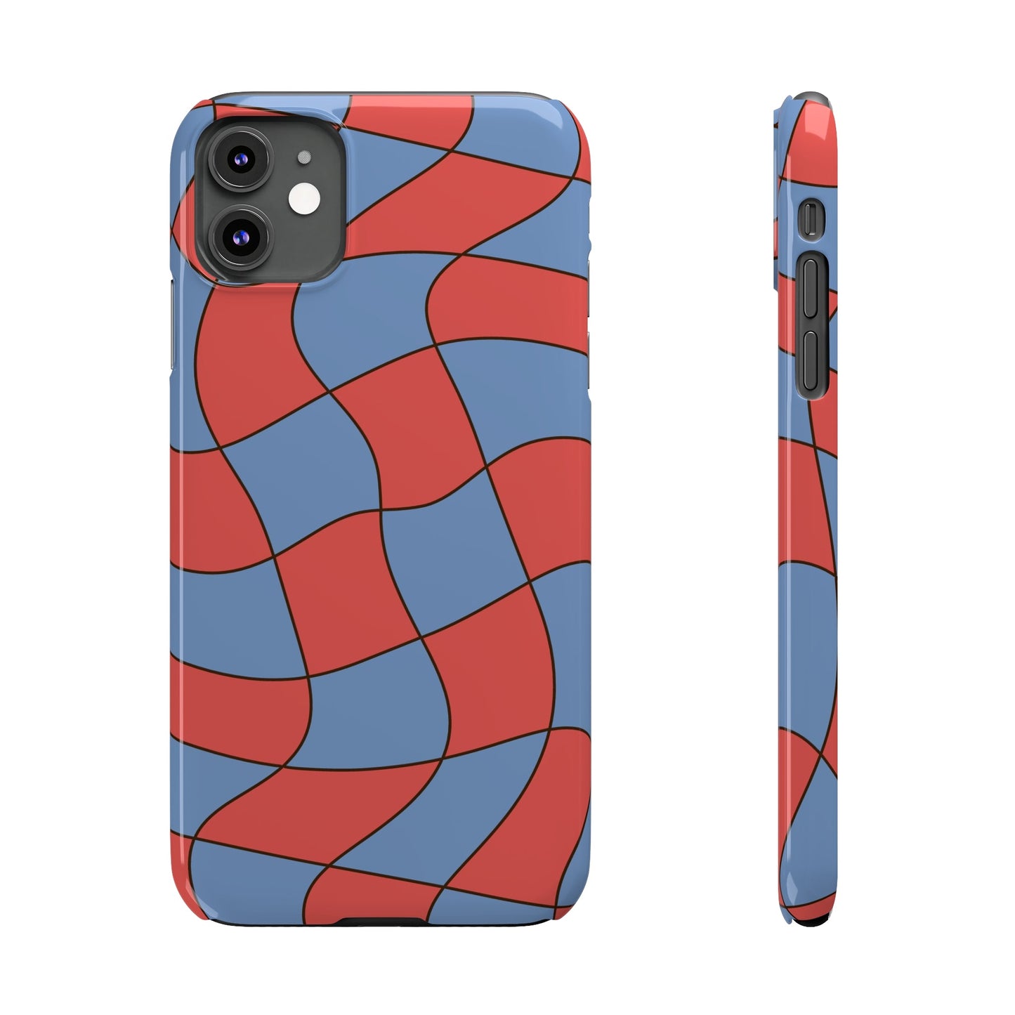 RETRO WAVY CHECKERBOARD  | Slim iPhone Case