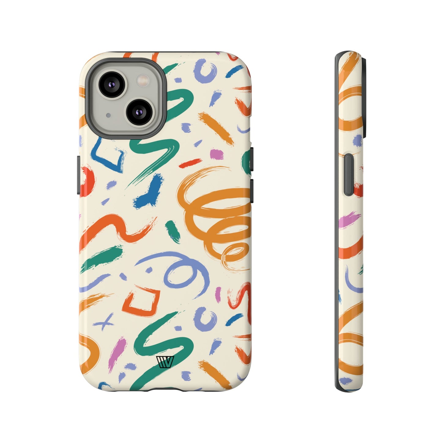 DOODLE PAINT BRUSH STROKES | Tough Phone Case