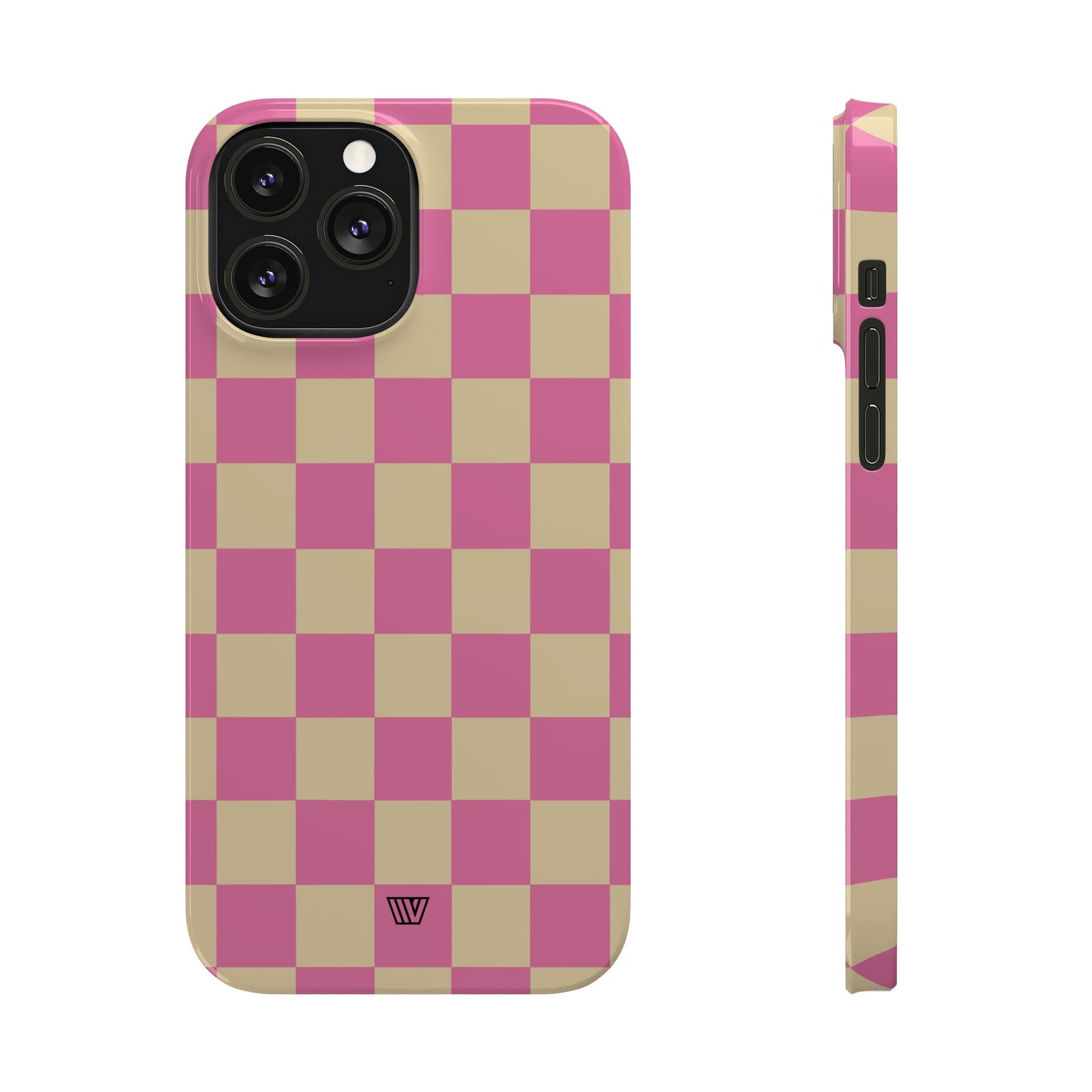 PINK TAN CHECKERBOARD | Slim iPhone Case