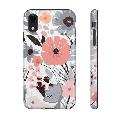 GRAY PASTEL FLOWERS | Tough Phone Case