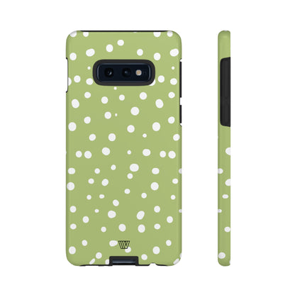 PALE OLIVE DOTS | Tough Phone Case