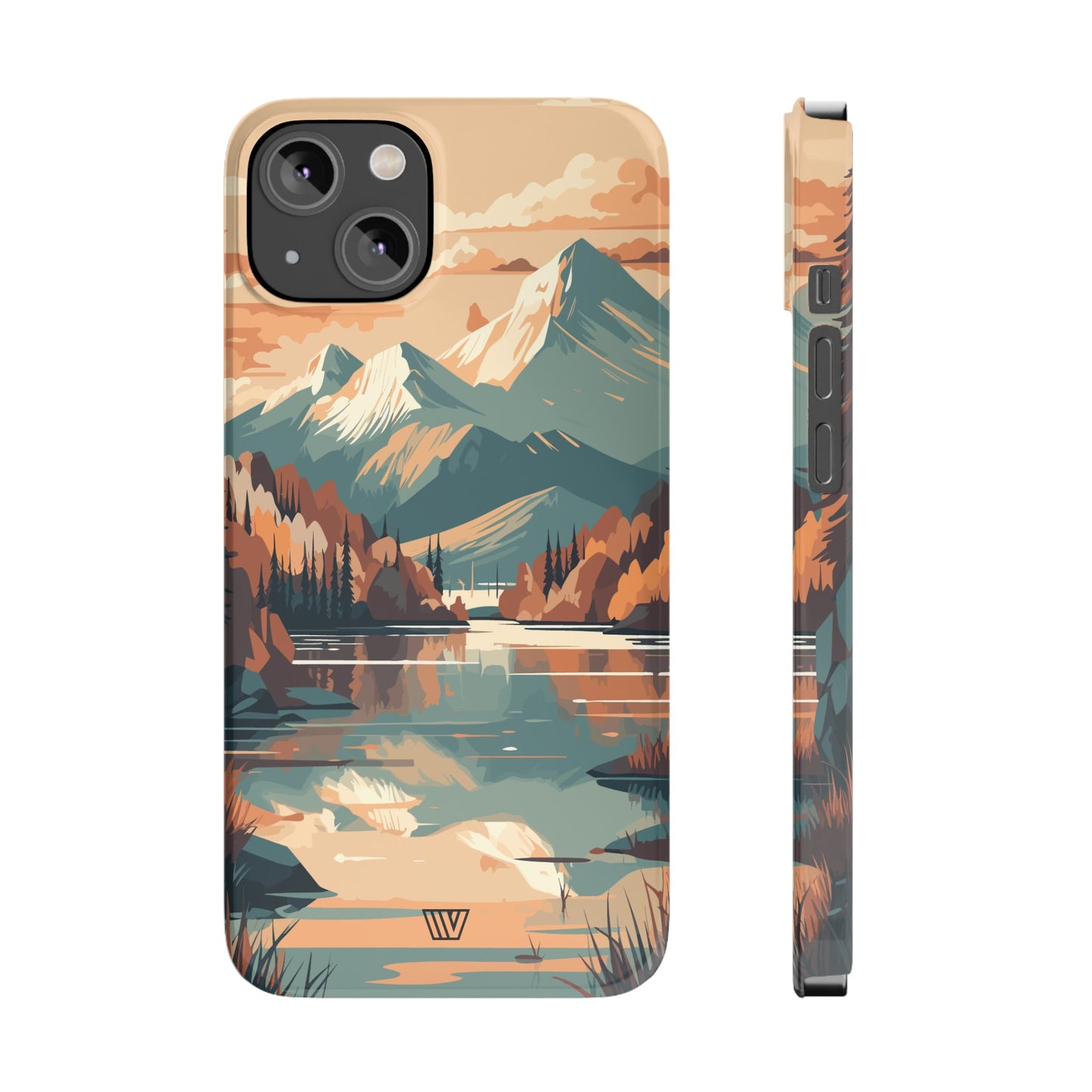 FALL MOUNTAIN RIVER LANDSCAPE | Slim iPhone Case