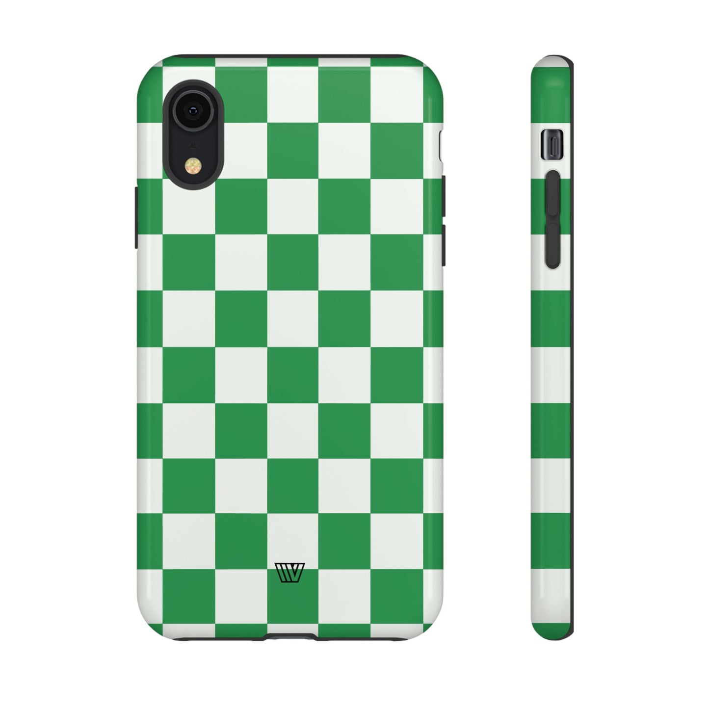 GREEN WHITE CHECKERBOARD | Tough Phone Case