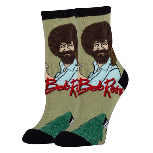 Painting Bob Ross - Women's Funny Socks