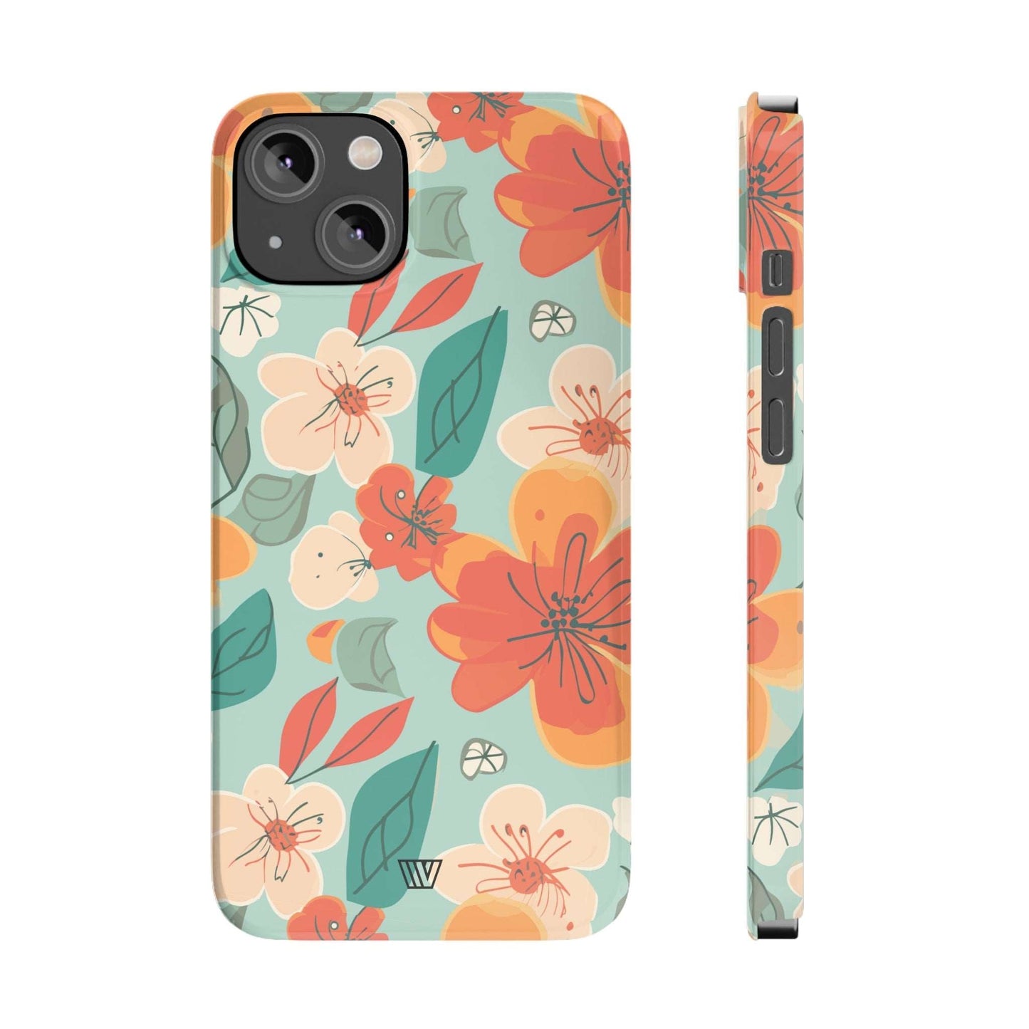 BLOOD ORANGE FLOWERS | Slim iPhone Case