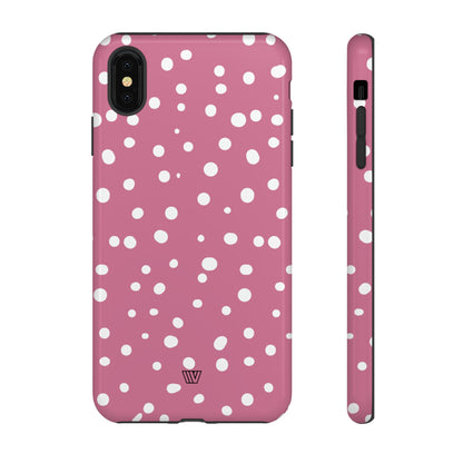 BLUSH RED DOTS | Tough Phone Case