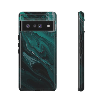 TEAL PAINT SWIRL | Tough Phone Case