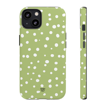 PALE OLIVE DOTS | Tough Phone Case