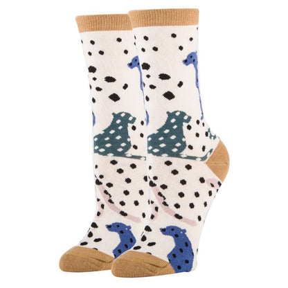 Cheetah Charm - Women's Cotton Crew Socks