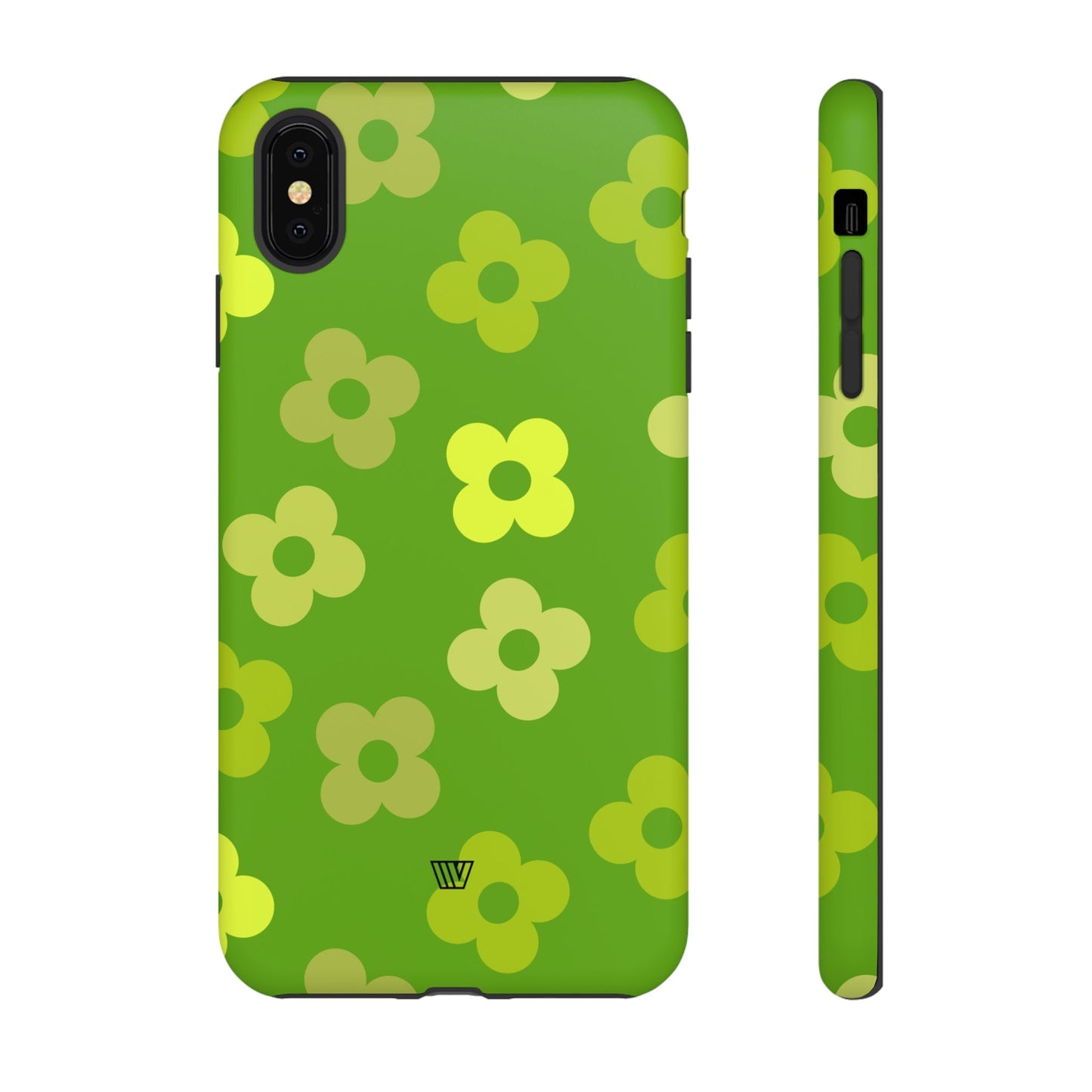 GREEN RETRO FLOWERS | Tough Phone Case