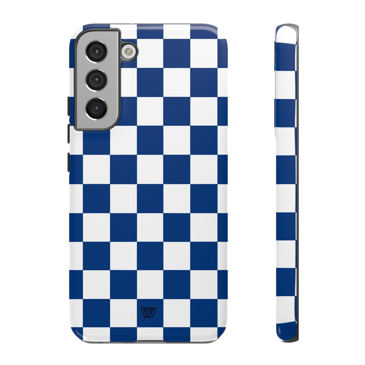 BLUE WHITE CHECKERBOARD | Tough Phone Case