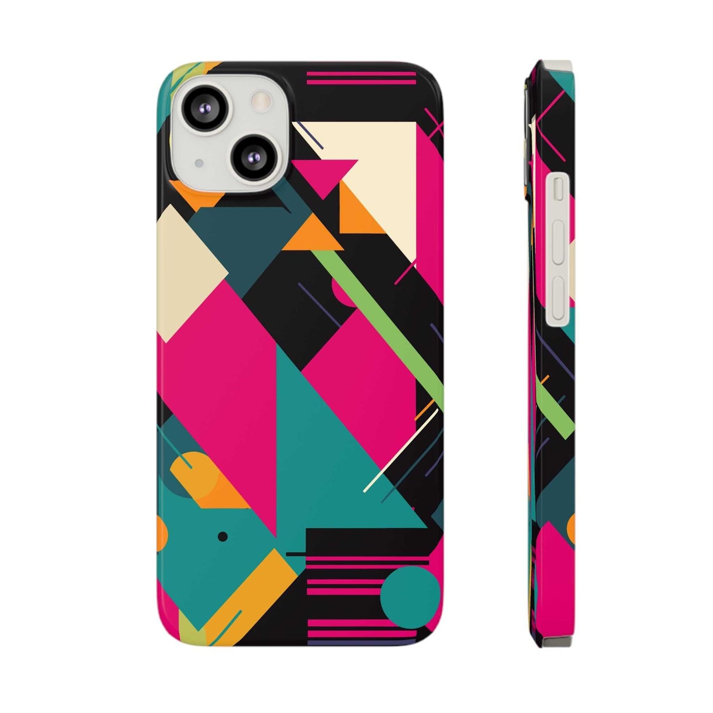 80s / 90s RETRO GEOMETRIC PATTERN | Slim iPhone Case