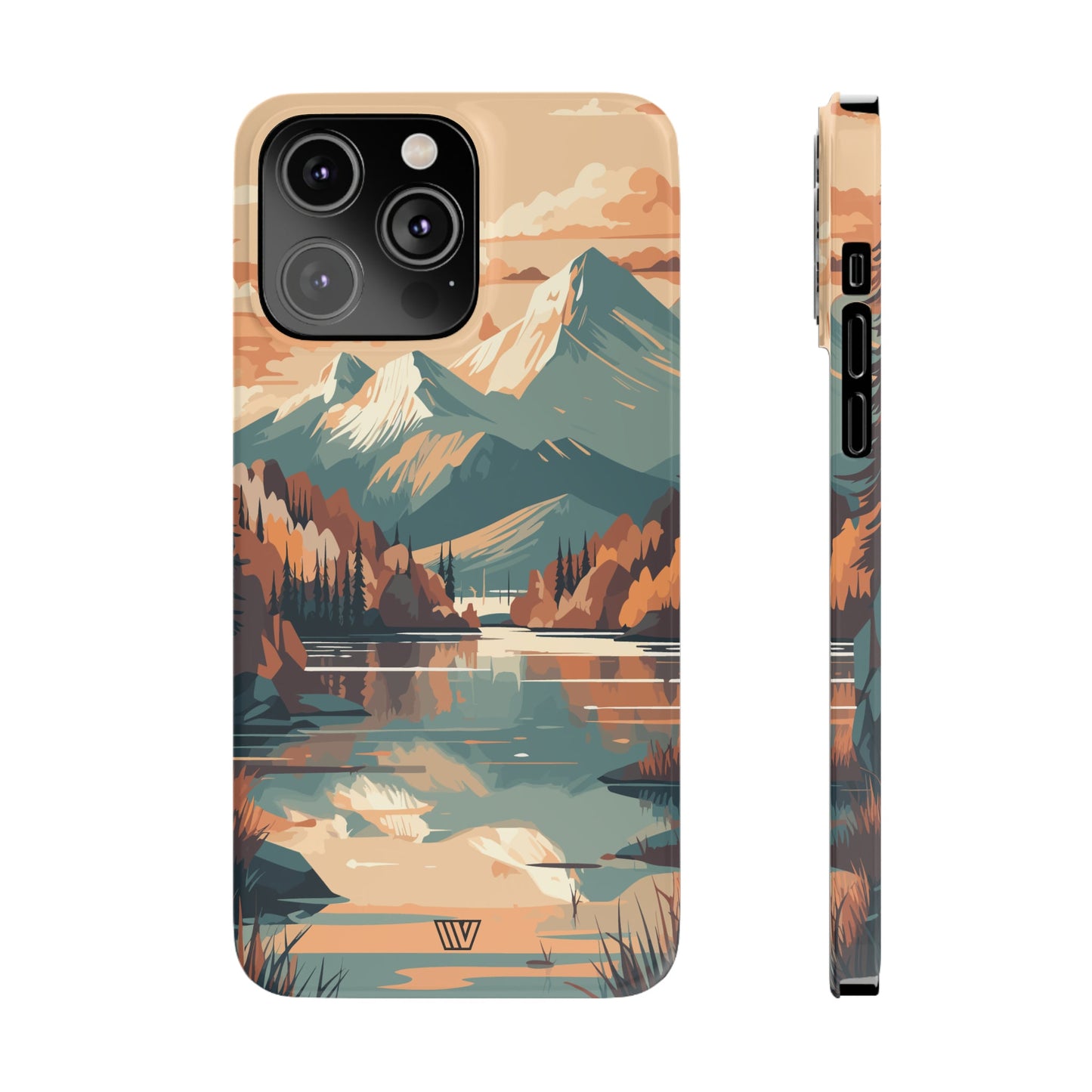 FALL MOUNTAIN RIVER LANDSCAPE | Slim iPhone Case