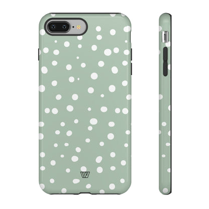 PASTEL GREEN DOTS | Tough Phone Case