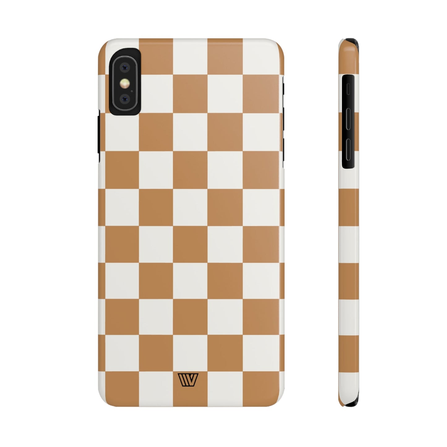 CHESTNUT CHECKERBOARD | Slim iPhone Case