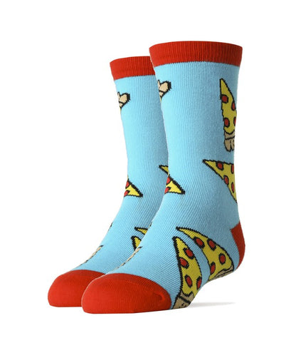 Pizza Party - Kid's Funny Crew Socks