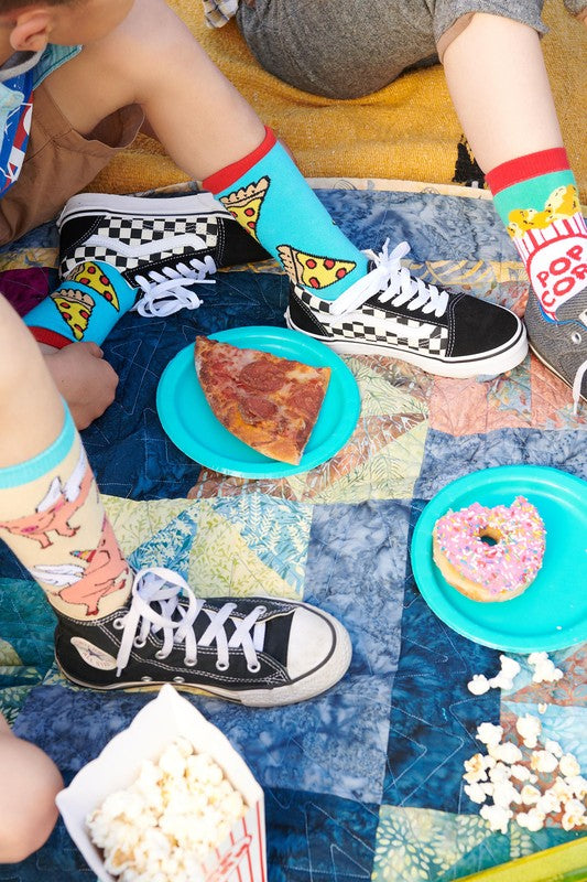 Pizza Party - Kid's Funny Crew Socks