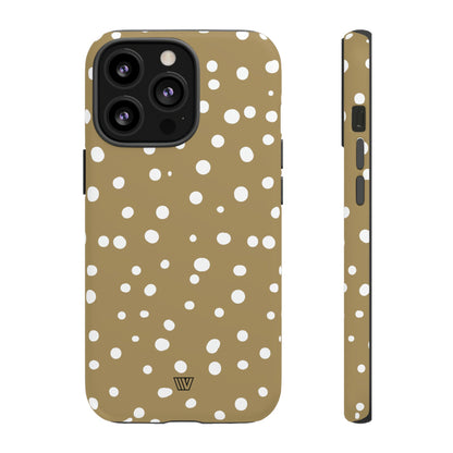 DARK BEIGE DOTS | Tough Phone Case