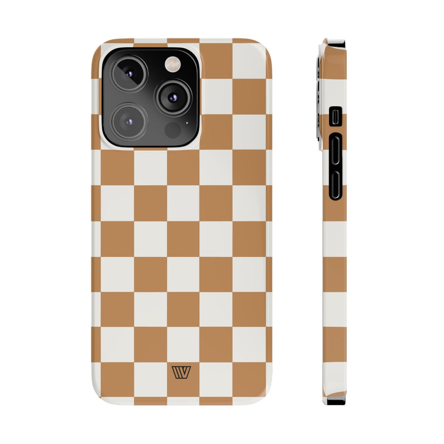 CHESTNUT CHECKERBOARD | Slim iPhone Case