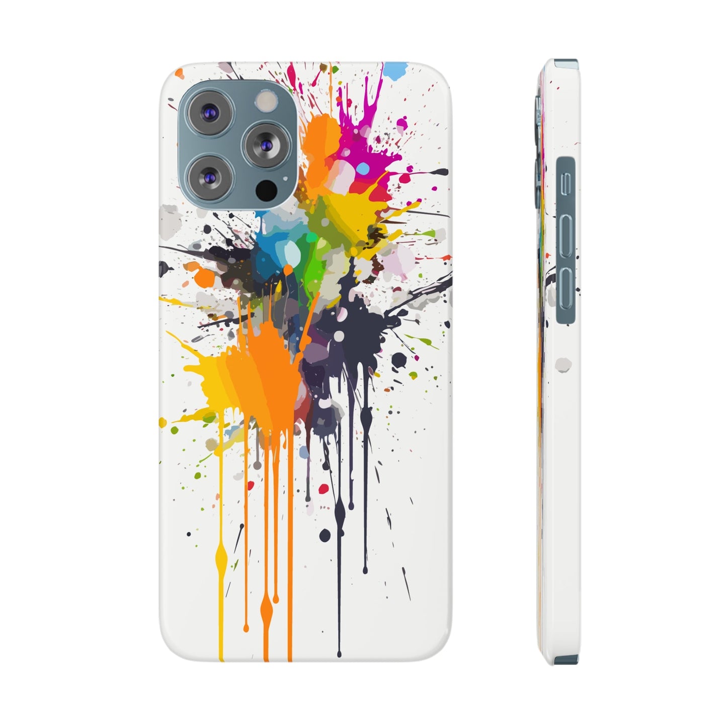 PAINT SPLATTER WHITE | Slim iPhone Case