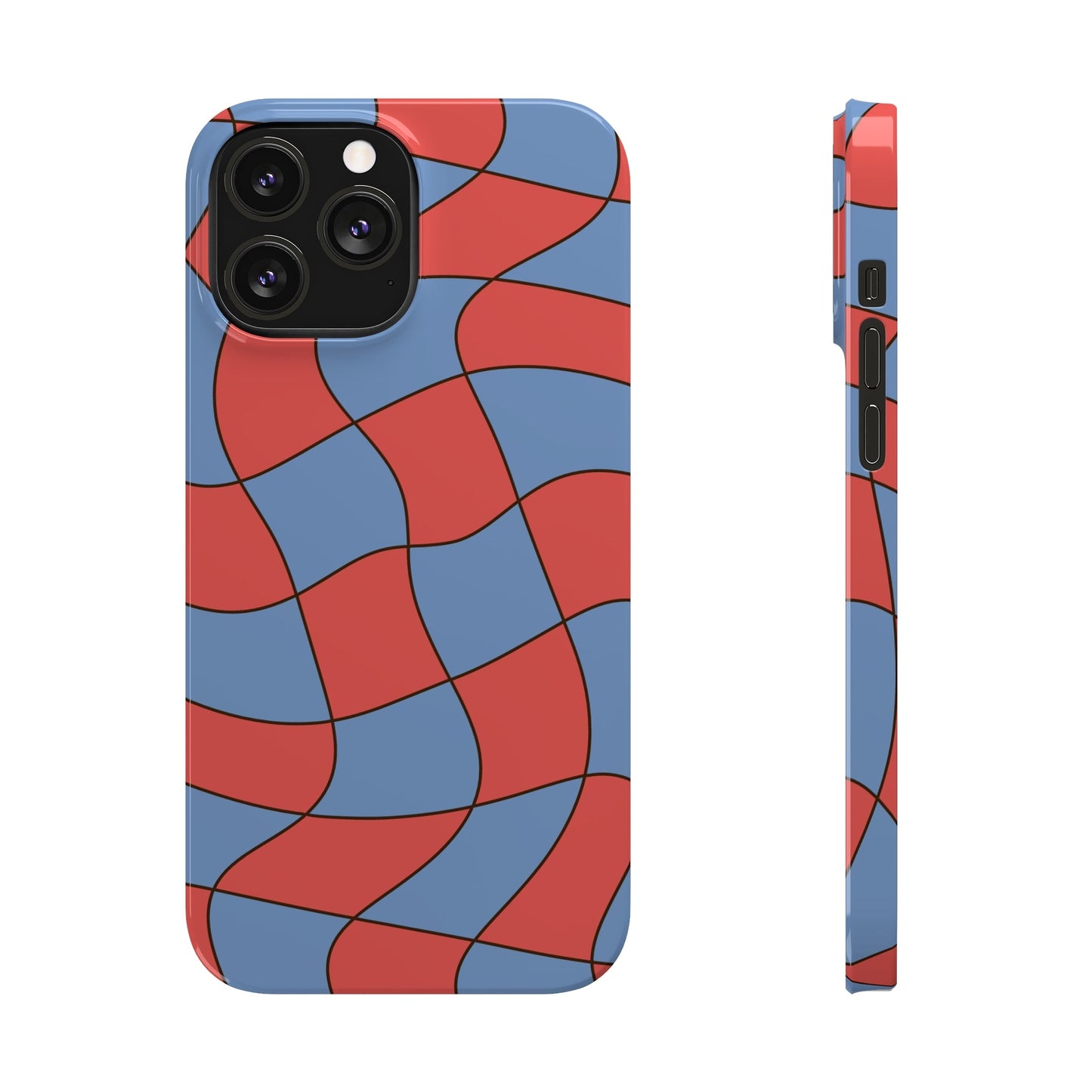 RETRO WAVY CHECKERBOARD  | Slim iPhone Case