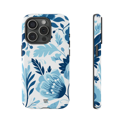 BLUE WHITE FLOWERS | Tough Phone Case